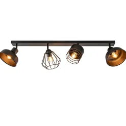 Straluma Plafondlamp zwart met verschillende kappen> Tienerkamerlampen|Plafondlampen