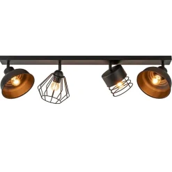 Straluma Plafondlamp zwart met verschillende kappen><noscript><img width=