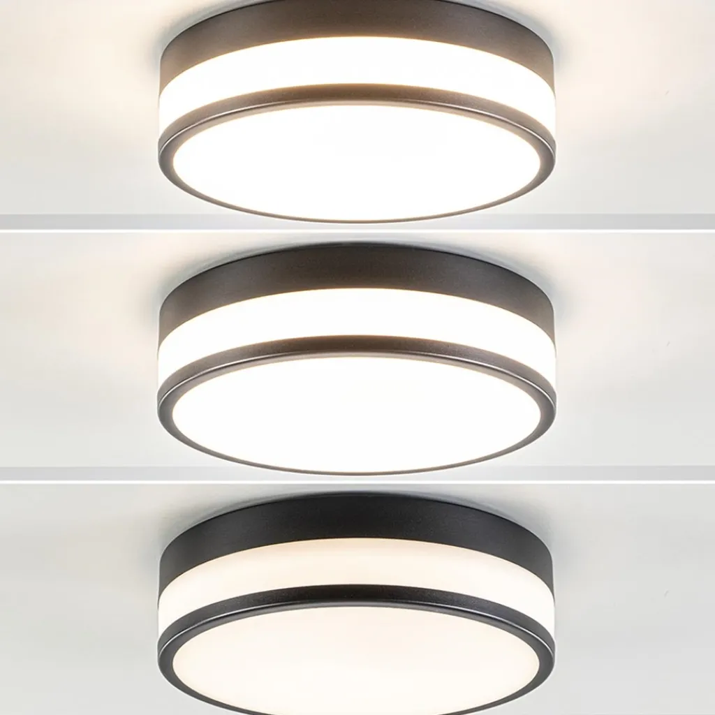 Straluma Plafondlamp zwart opaal glas 3-step dim> Plafondlampen|Plafonnières