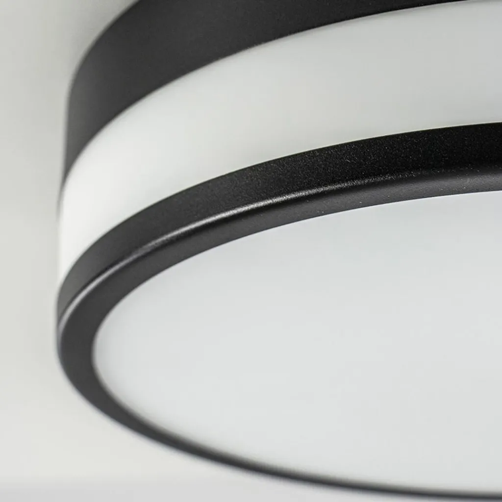 Straluma Plafondlamp zwart opaal glas 3-step dim> Plafondlampen|Plafonnières