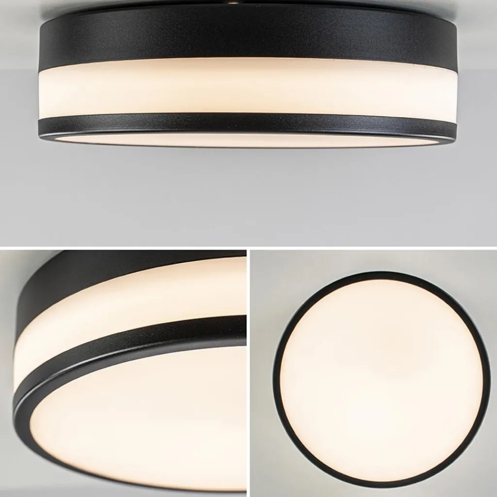 Straluma Plafondlamp zwart opaal glas 3-step dim> Plafondlampen|Plafonnières