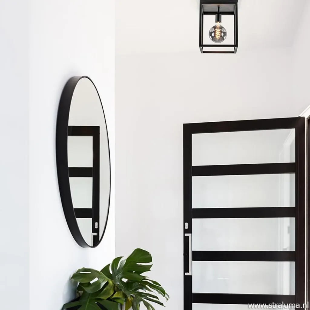 Straluma Plafondlamp zwart open frame> Woonkamerlampen|Slaapkamerlampen