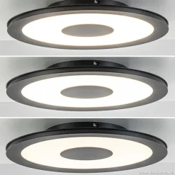 Straluma Plafondlamp zwart rond 38cm 3-st.dim.></noscript> Plafondlampen|Plafonnières