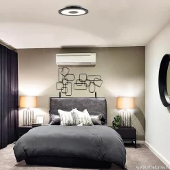 Straluma Plafondlamp zwart rond 38cm 3-st.dim.></noscript> Plafondlampen|Plafonnières