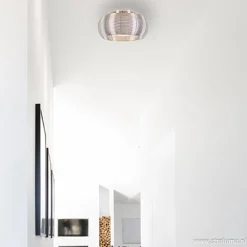 Straluma Plafondlamp-plafonnière glas en chroom><noscript><img width=