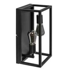 Straluma Plafondlamp/wandlamp zwart open frame> Wandlampen|Plafonnières