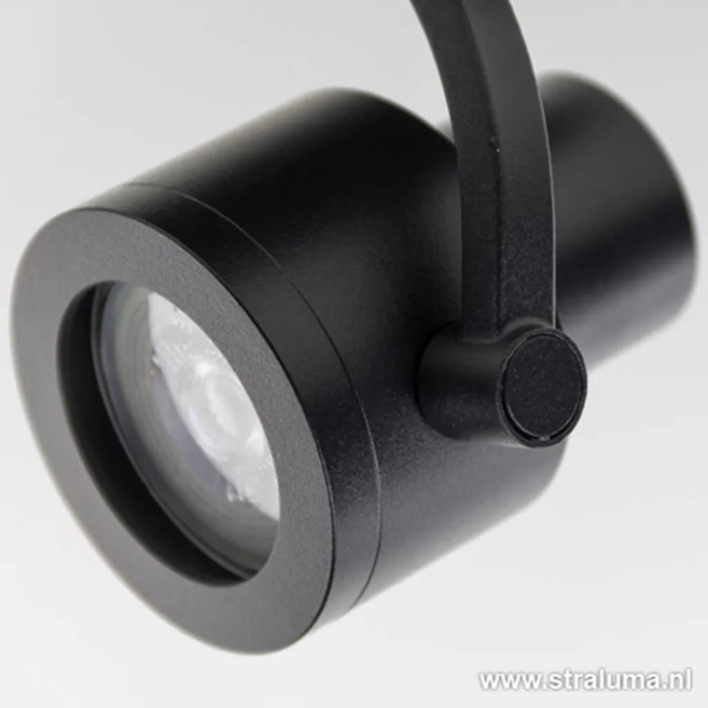 Straluma Plafondspot Alto 1l zwart gu10> Plafondlampen|Opbouwspots
