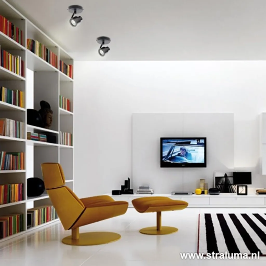 Straluma Plafondspot Alto 1l zwart gu10> Plafondlampen|Opbouwspots