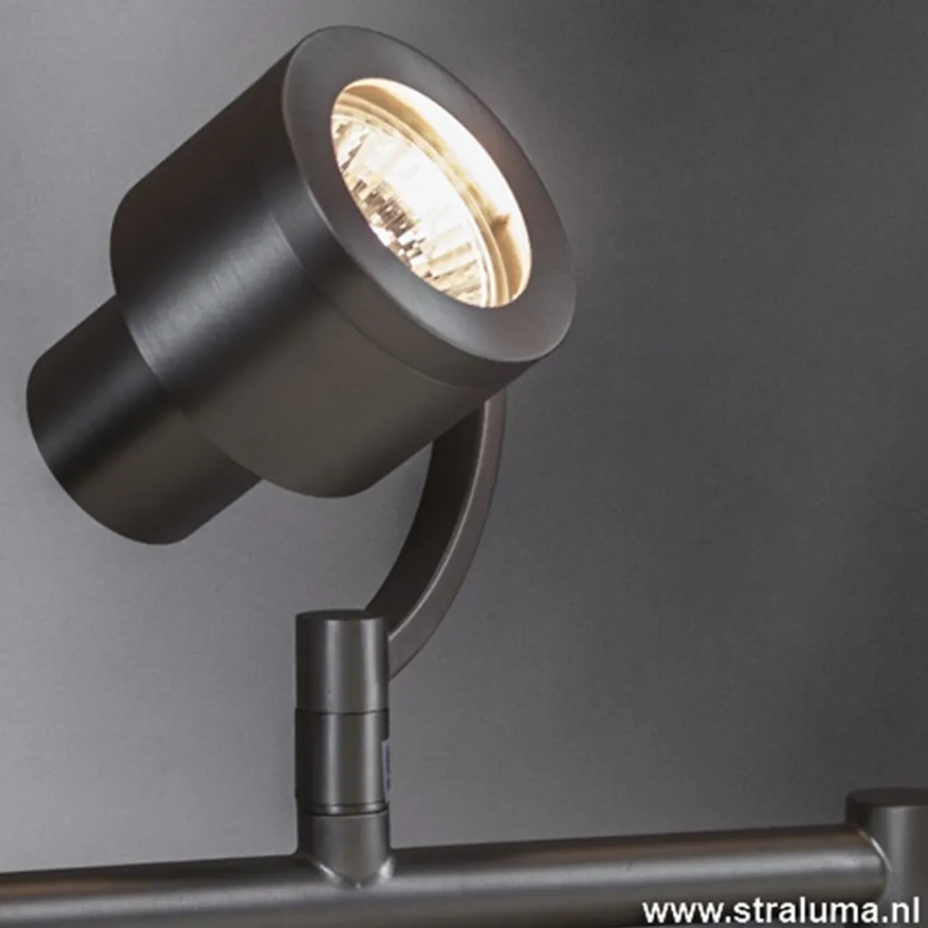 Straluma Plafondspot balk 4-lichts nikkel verstel> Opbouwspots|Woonkamerlampen