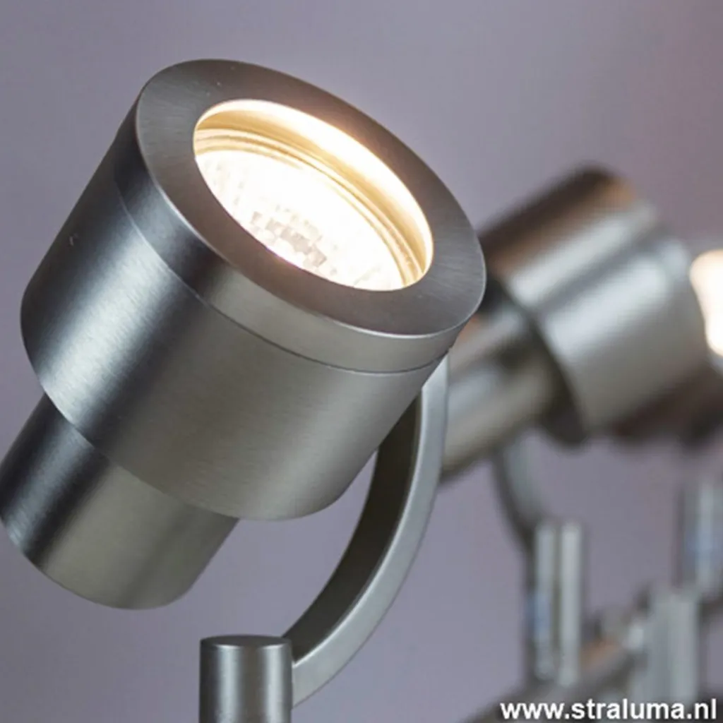 Straluma Plafondspot balk 4-lichts nikkel verstel> Opbouwspots|Woonkamerlampen