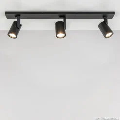 Straluma Plafondspot balk 3-lichts zwart ex.gu10> Opbouwspots|Keukenverlichting