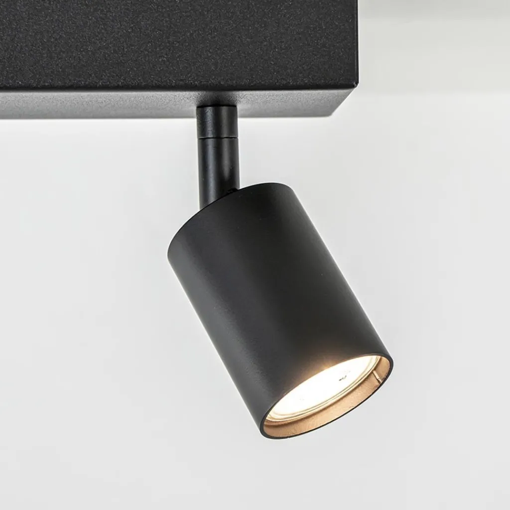 Straluma Plafondspot Bounce 2L balk zwart> Plafondlampen|Opbouwspots