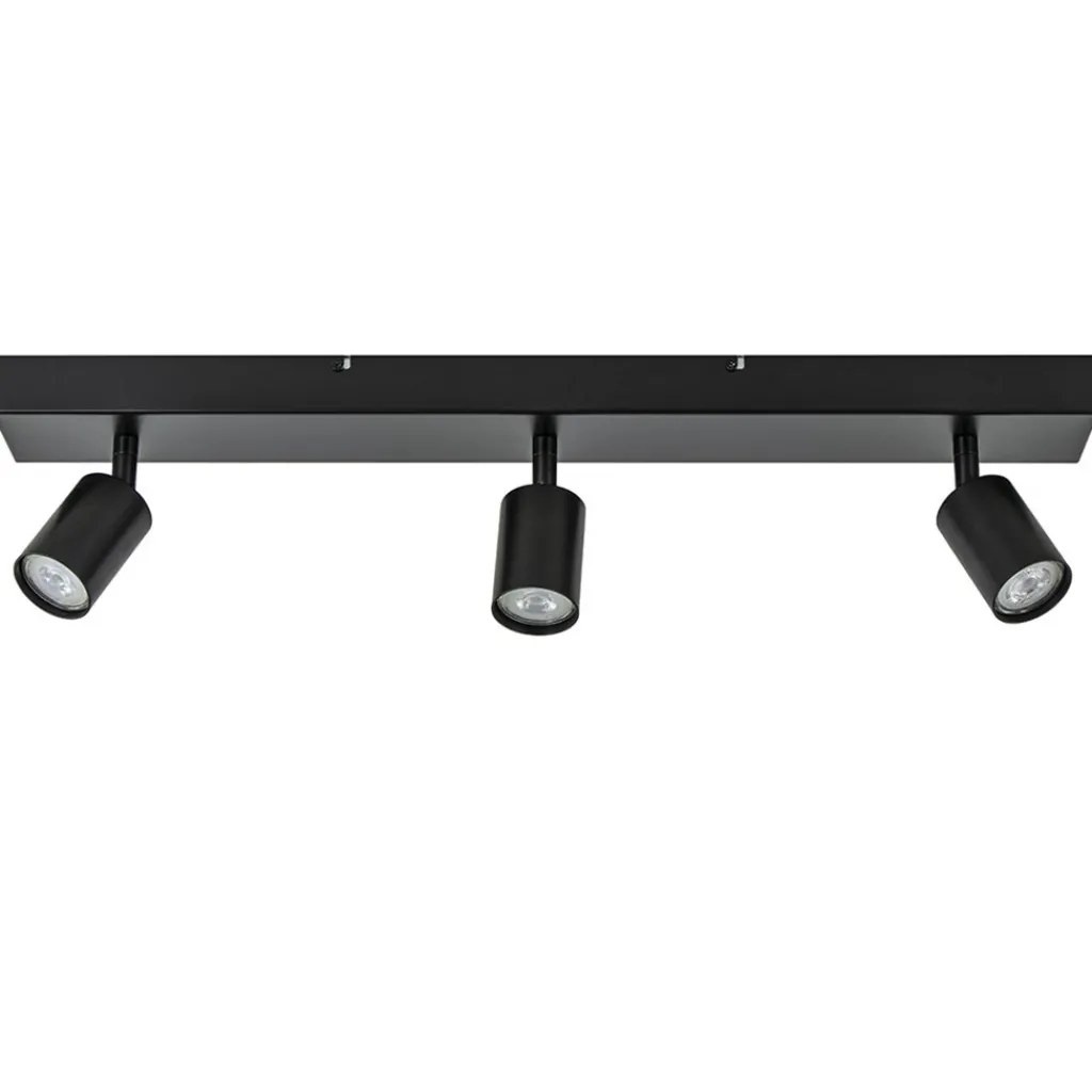 Straluma Plafondspot Bounce 3L balk zwart> Plafondlampen|Opbouwspots