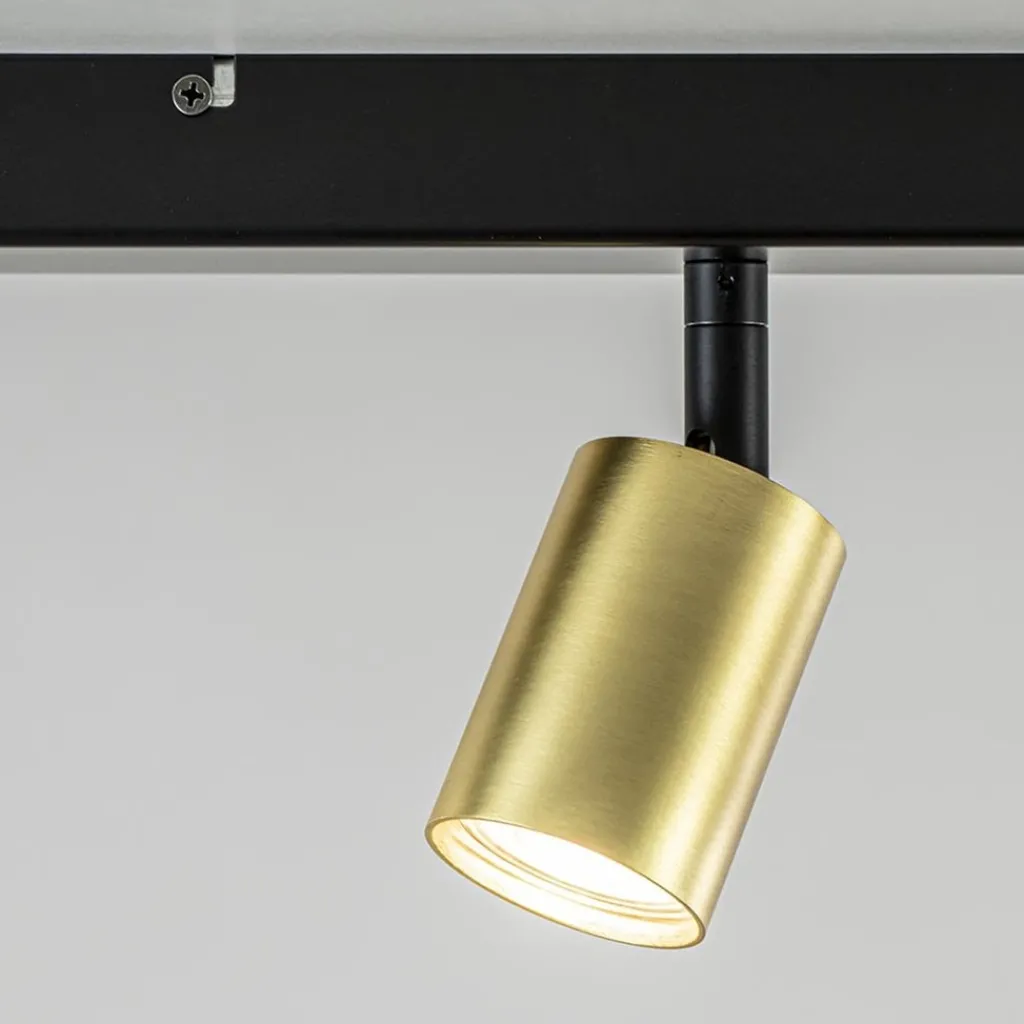 Straluma Plafondspot Bounce 4l 100cm zwart/matgoud> Plafondlampen|Opbouwspots