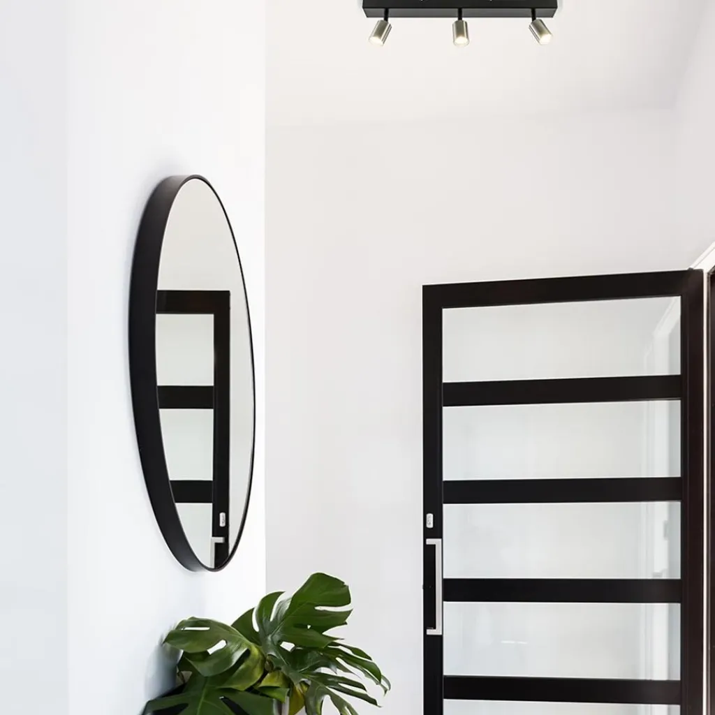 Straluma Plafondspot Bounce 3L 70cm zwart/rvs> Opbouwspots|Keukenverlichting