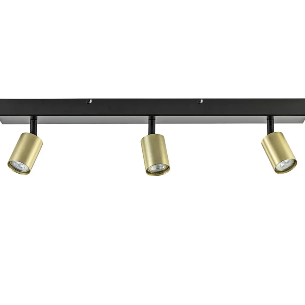 Straluma Plafondspot Bounce 3L 70cm zwart/goud> Plafondlampen|Opbouwspots