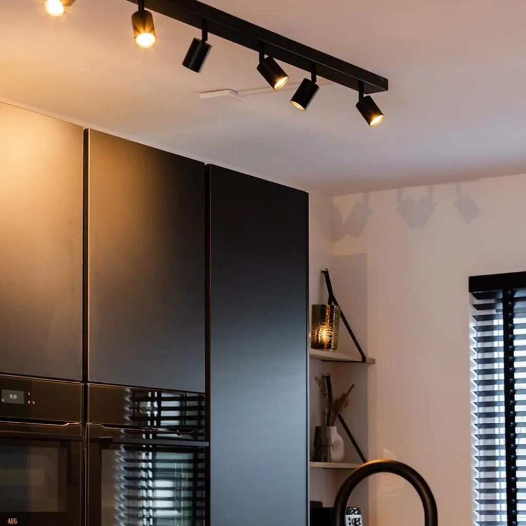 Straluma Plafondspot Bounce 6L 160cm zwart> Plafondlampen|Opbouwspots