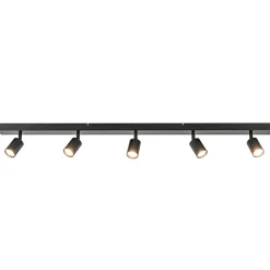 Straluma Plafondspot Bounce 5L 130cm zwart> Opbouwspots|Design Verlichting