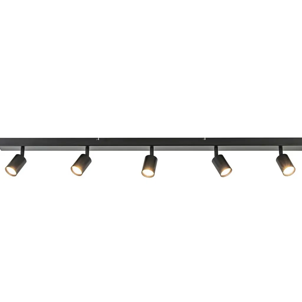 Straluma Plafondspot Bounce 5L 130cm zwart> Opbouwspots|Design Verlichting