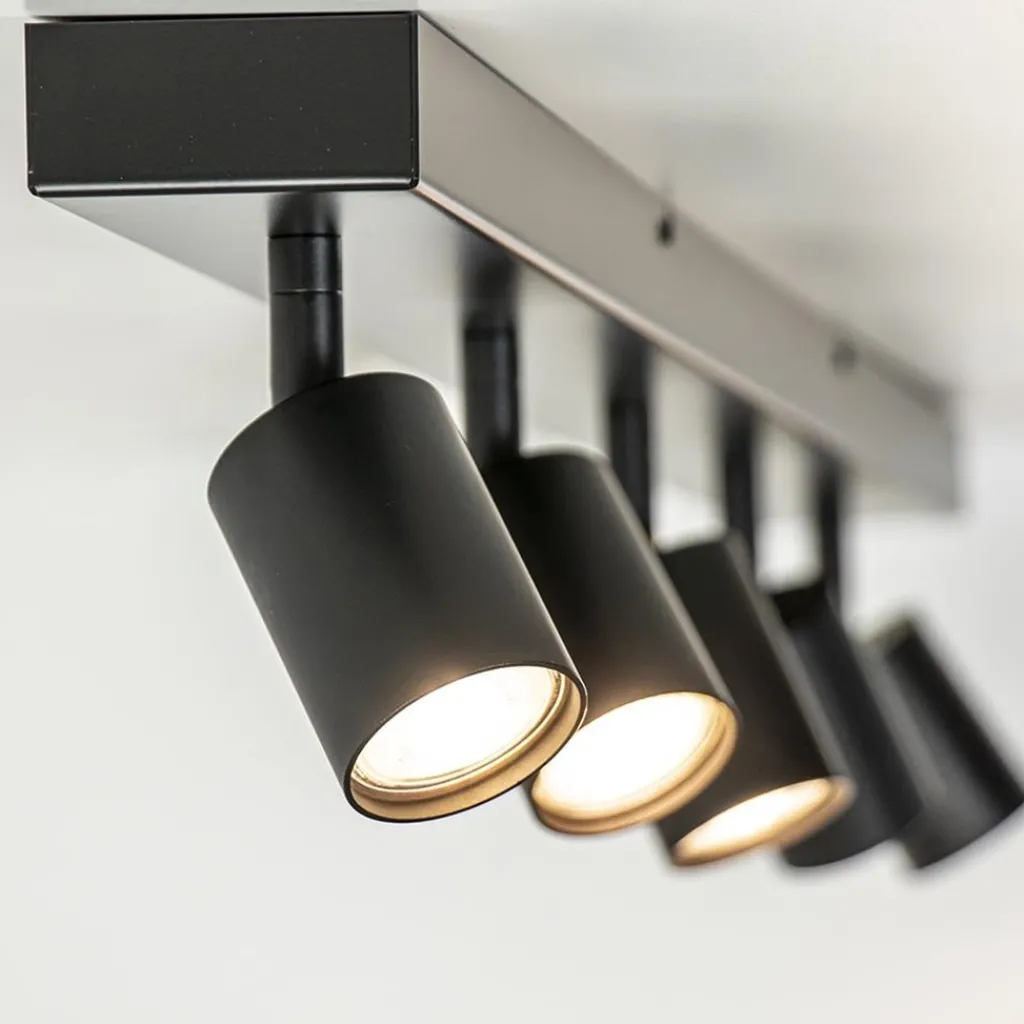 Straluma Plafondspot Bounce 5L 130cm zwart> Opbouwspots|Design Verlichting