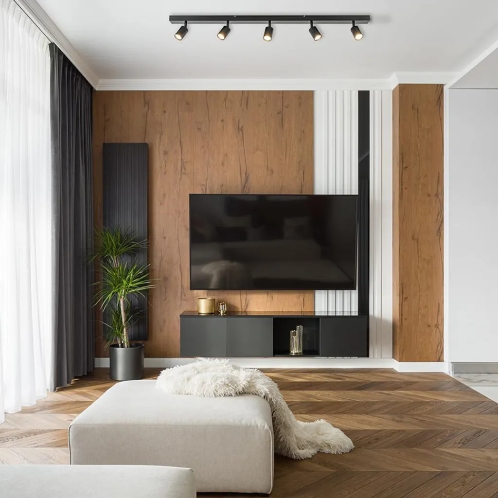 Straluma Plafondspot Bounce 5L 130cm zwart> Opbouwspots|Design Verlichting