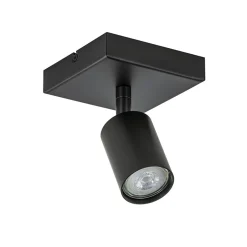 Straluma Plafondspot Bounce 1L zwart> Plafondlampen|Opbouwspots