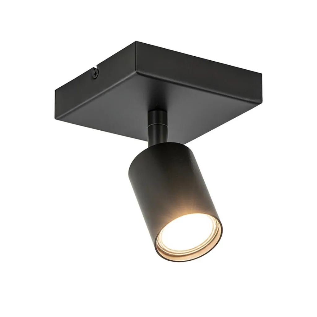 Straluma Plafondspot Bounce 1L zwart> Plafondlampen|Opbouwspots