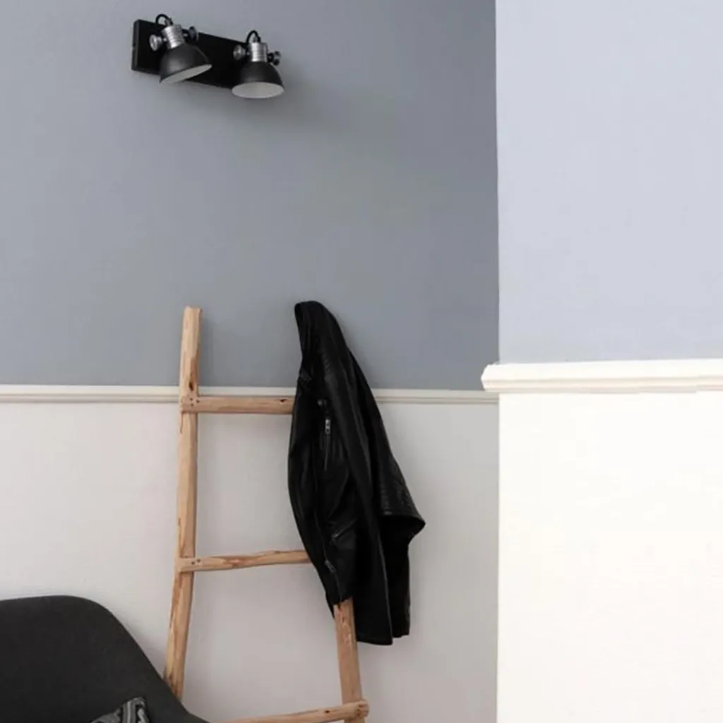 Straluma Plafondspot Brooklyn 2l zwart industrieel> Plafondlampen|Opbouwspots