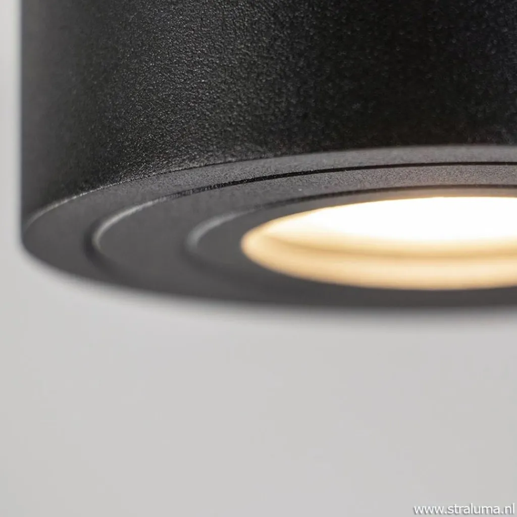 Straluma Plafondspot cilinder zwart gu10 IP44> Opbouwspots|Keukenverlichting