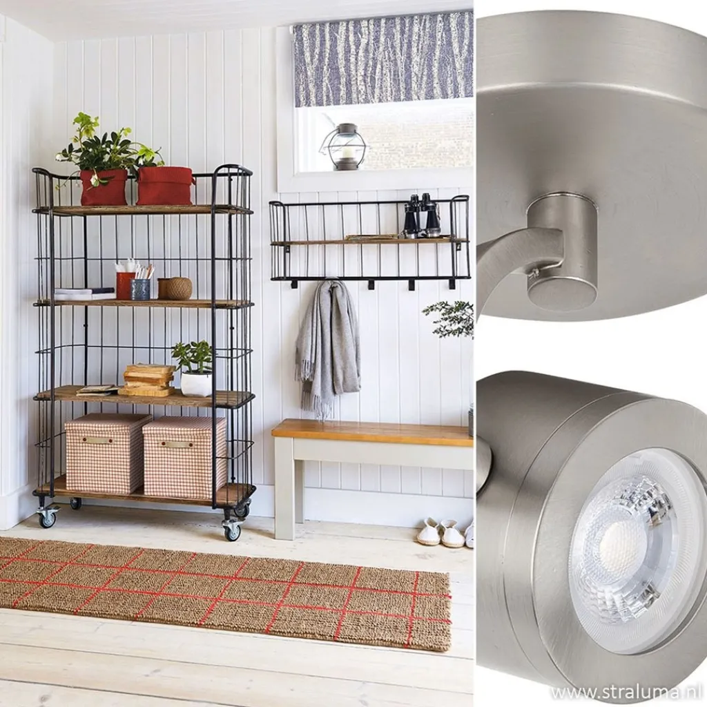 Straluma Plafondspot enkel alu mat gu10> Opbouwspots|Woonkamerlampen