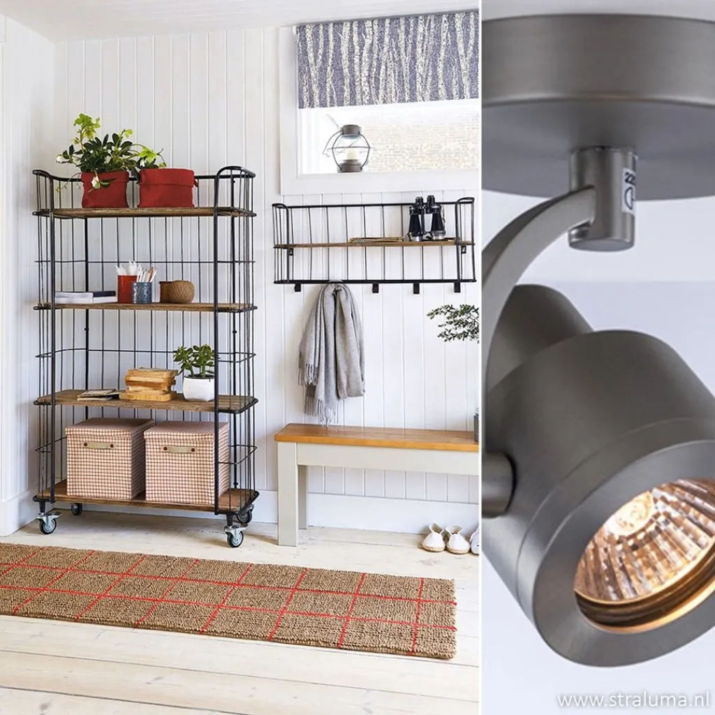 Straluma Plafondspot enkel alu mat gu10> Opbouwspots|Woonkamerlampen