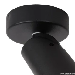 Straluma Plafondspot enkel zwart incusief GU10 dim to warm><noscript><img width=