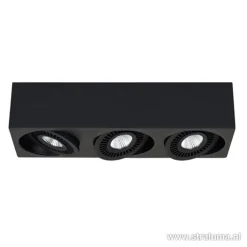 Straluma Plafondspot Eye 3L box zwart led 3000k> Plafondlampen|Opbouwspots