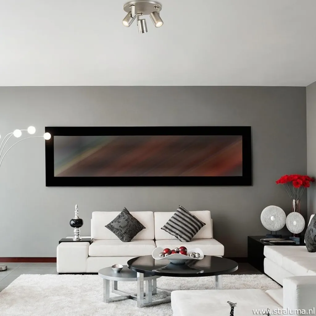 Straluma Plafondspot Halo 3L rond rvs> Opbouwspots|Keukenverlichting