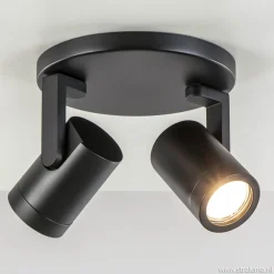 Straluma Plafondspot Halo Spot 2L rond zwart> Opbouwspots|Woonkamerlampen