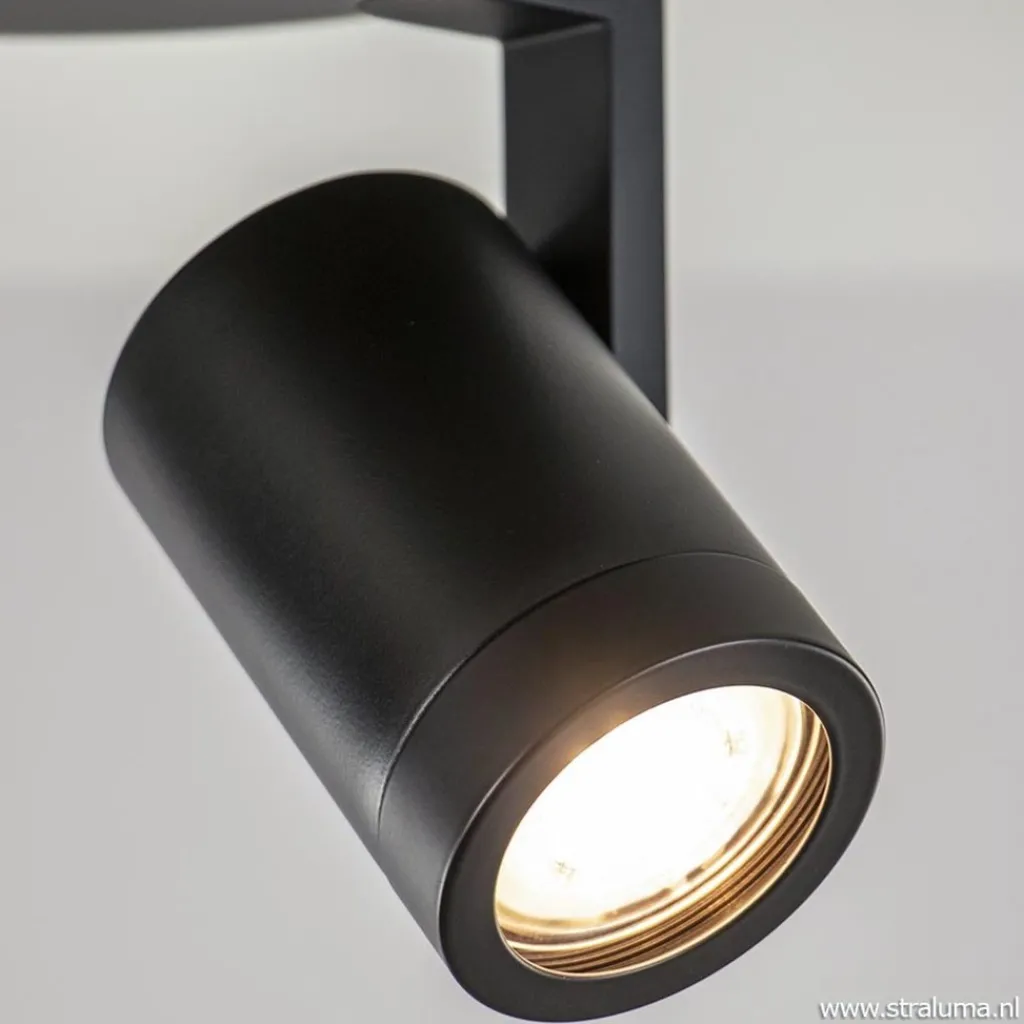 Straluma Plafondspot Halo Spot 2L rond zwart> Opbouwspots|Woonkamerlampen