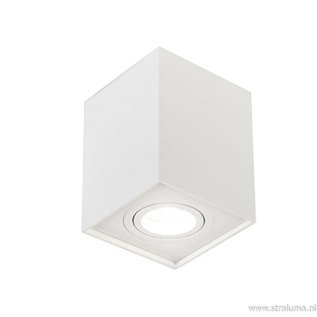 Straluma Plafondspot kubus wit verstelbaar gu10> Opbouwspots|Woonkamerlampen