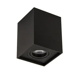 Straluma Plafondspot kubus zwart kantelbaar gu10> Opbouwspots|Woonkamerlampen