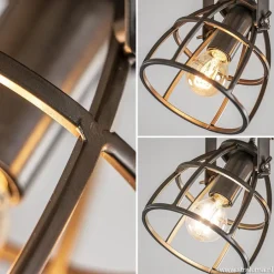 Straluma Plafondspot 2-L korf zwart/hout industr.></noscript> Kooilampen|Woonkamerlampen