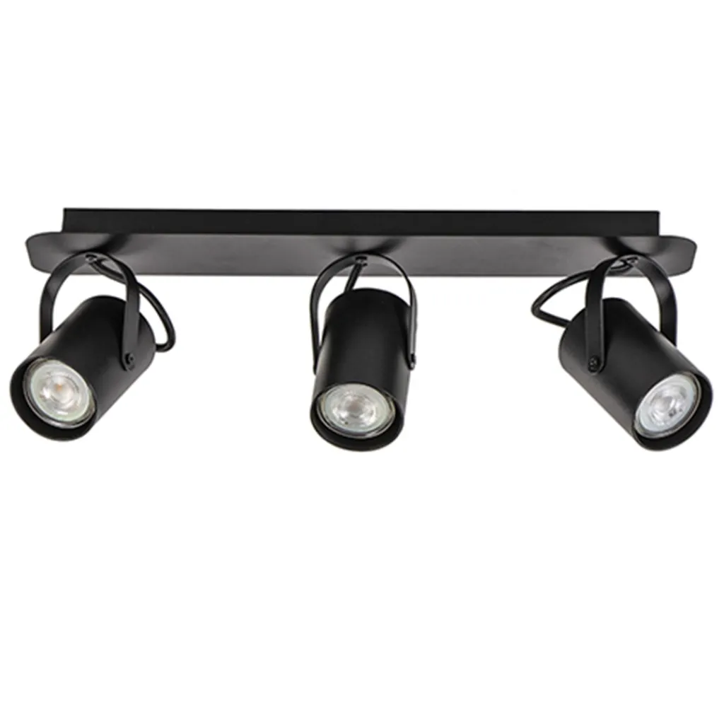 Straluma Plafondspot 3L op balk zwart> Opbouwspots|Tienerkamerlampen