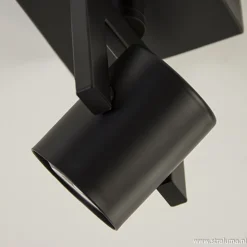 Straluma Plafondspot 1L zwart incl.gu10></noscript> Plafondlampen|Opbouwspots