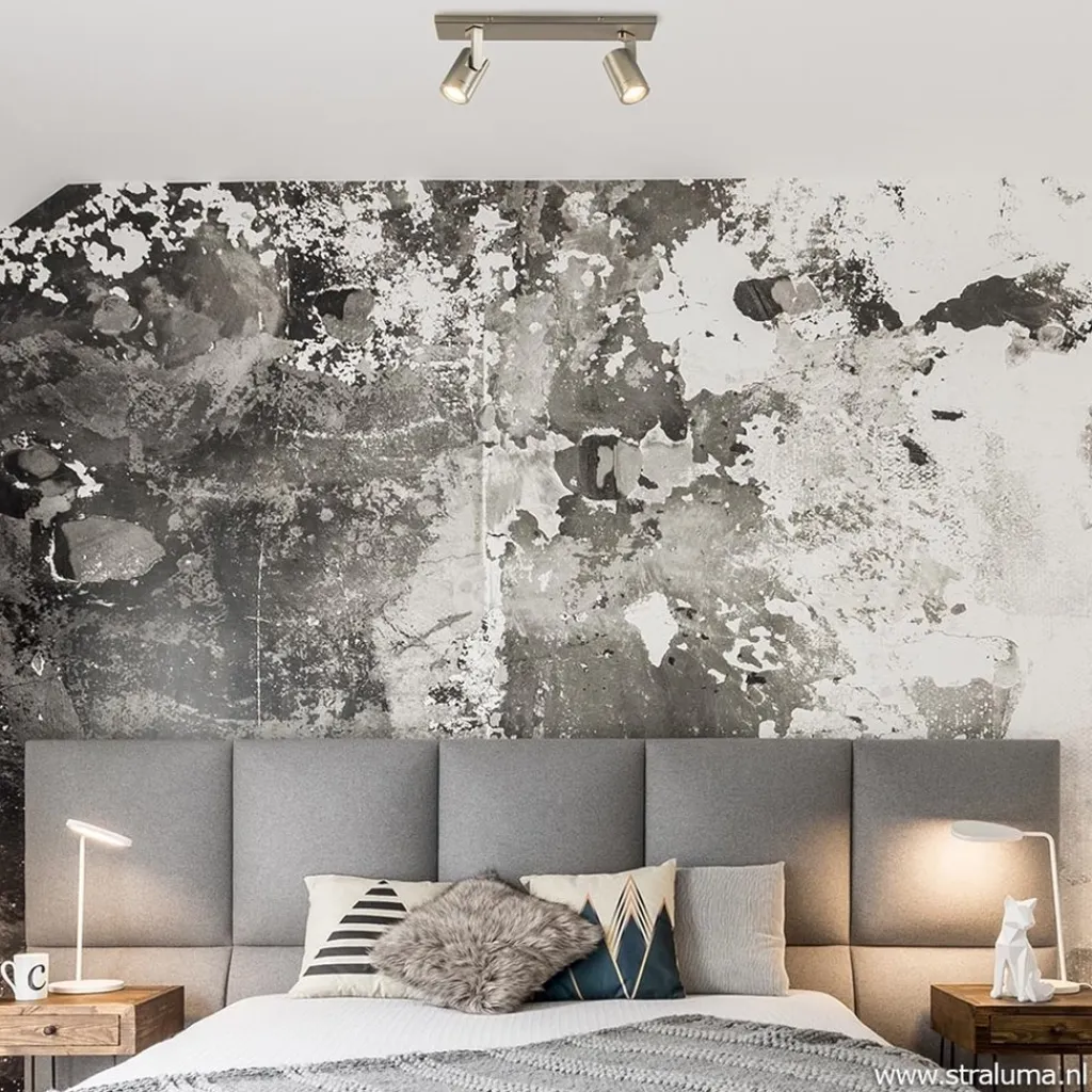 Straluma Plafondspot 2-licht op balk nikkel gu10> Opbouwspots|Keukenverlichting