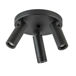 Straluma Plafondspot 3-lichts mat zwart/goud verstelbaar> Plafondlampen|Opbouwspots