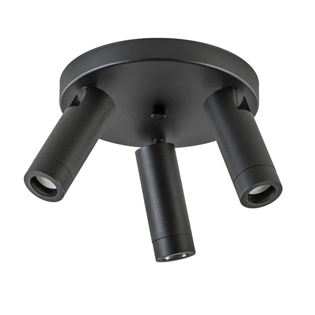 Straluma Plafondspot 3-lichts mat zwart/goud verstelbaar> Plafondlampen|Opbouwspots