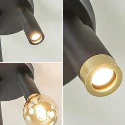 Straluma Plafondspot 3-lichts mat zwart/goud verstelbaar><noscript><img width=