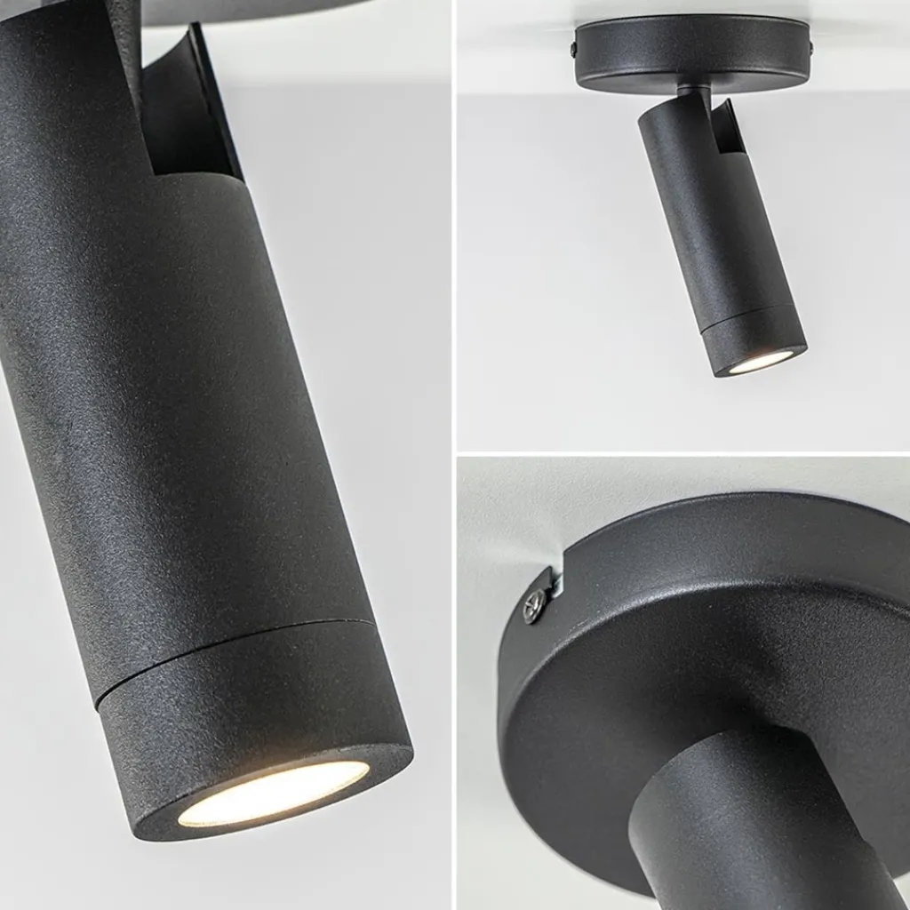 Straluma Plafondspot 1-lichts mat zwart/goud> Opbouwspots|Keukenverlichting