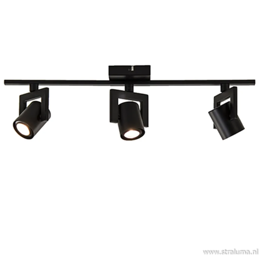 Straluma Plafondspot 3-lichts zwart incl.gu10> Plafondlampen|Opbouwspots