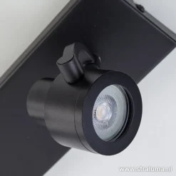 Straluma Plafondspot mat zwart balk 2-lichts gu10></noscript> Plafondlampen|Opbouwspots