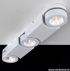 Straluma Plafondspot Montreal 3L balk wit 3000k></noscript> Plafondlampen|Opbouwspots