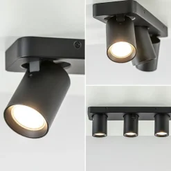 Straluma Plafondspot Oliver 3L balkzwart gu10></noscript> Opbouwspots|Keukenverlichting